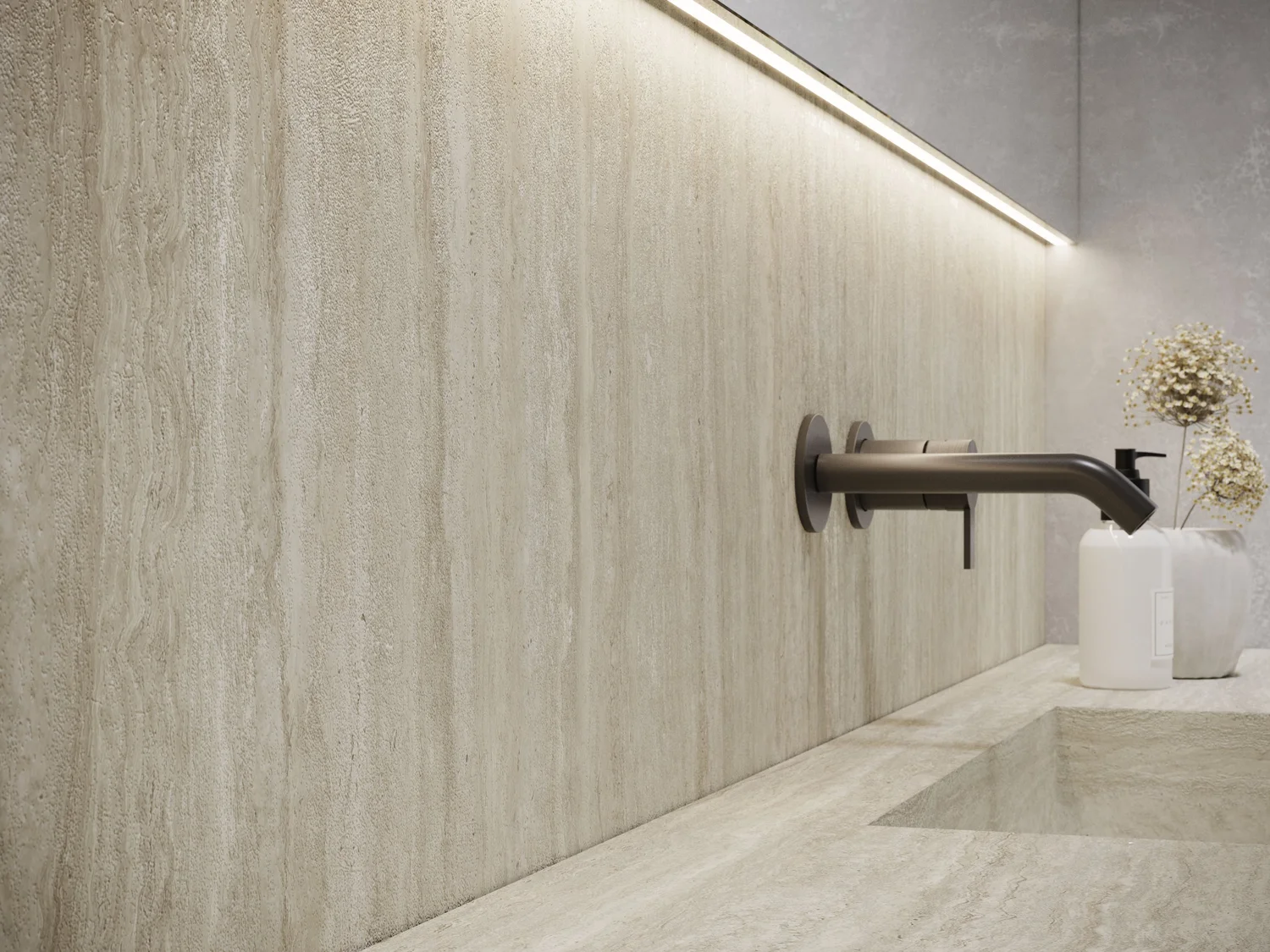 Travertine Vein Application Example